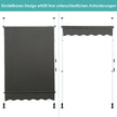 Utdragbart – solskydd med vev höjdjusterbar markis – 150 x 120 cm – Grå