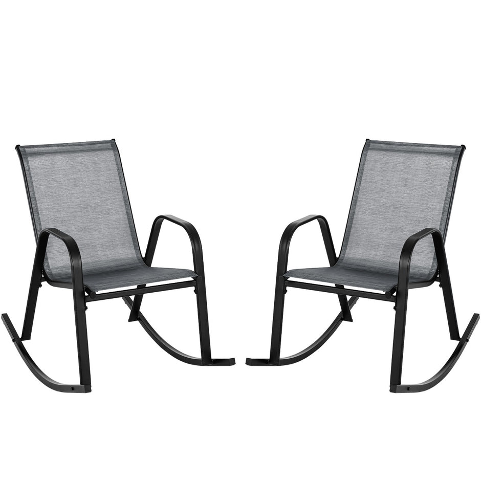 Set – med gungstolar ventilerande tygsits Ergonomic Swing Grey – 2 – Grå