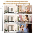 Bords – LED upplyst spegel med lampor – 56 x 12 x 48 cm – Svart