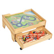Trä – Järnvägståg Järnvägsset Aktivitetsbord med låda – 78 x 63 x 33 cm – Natur