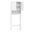 Badrumsskåp – Tvättmaskinsskåp med justerbar hylla – 63 x 23 x 168 cm – Vit