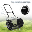 Bred – kompostspridare med förbättrade sidospärrar och U format handtag – 68 cm – Svart