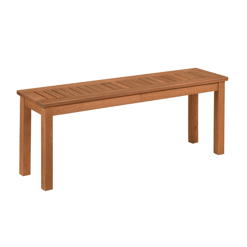 sits – träbänk utan ryggstöd, trädgårdsbank i trä, väderbeständig, blombänk – 2 120 x 30,5 x 47 cm – Natur