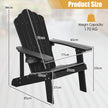 set – Adirondack stol med dryckeshållare – 2 – Svart
