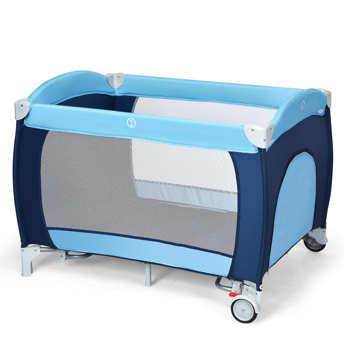 i – hopfällbar resesäng och babyvagga – 4 1 123 x 63 x 76 cm – Blå