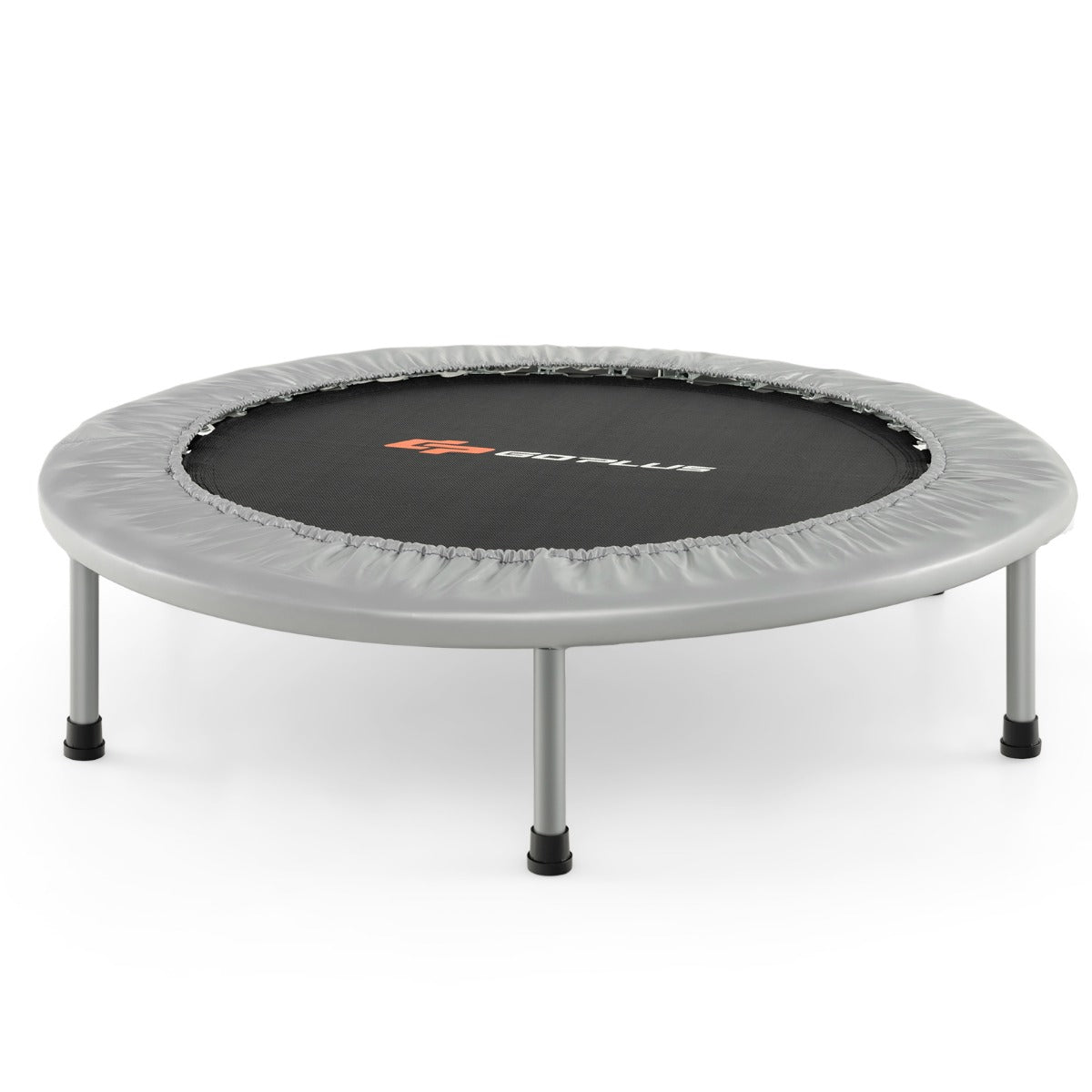 Mini – studsmatta Fitness hopfällbar upp till lastkapacitet – 150 kg Ø 97 cm – Grå