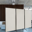 panels – rumsavdelare med justerbara glasunderlägg och robusta gångjärn stålbas – 3 – Beige