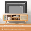 TV skåp – Modernt ställ för apparater upp till tum Naturligt – 55 120,5 x 31 x 45,5 cm – Natur