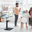 TV ställ – för tum platta och böjda apparater upp till stativ höjdjusterbar med uttag USB /Type C – 32-70 45 kg 108-132 cm 2 – Svart