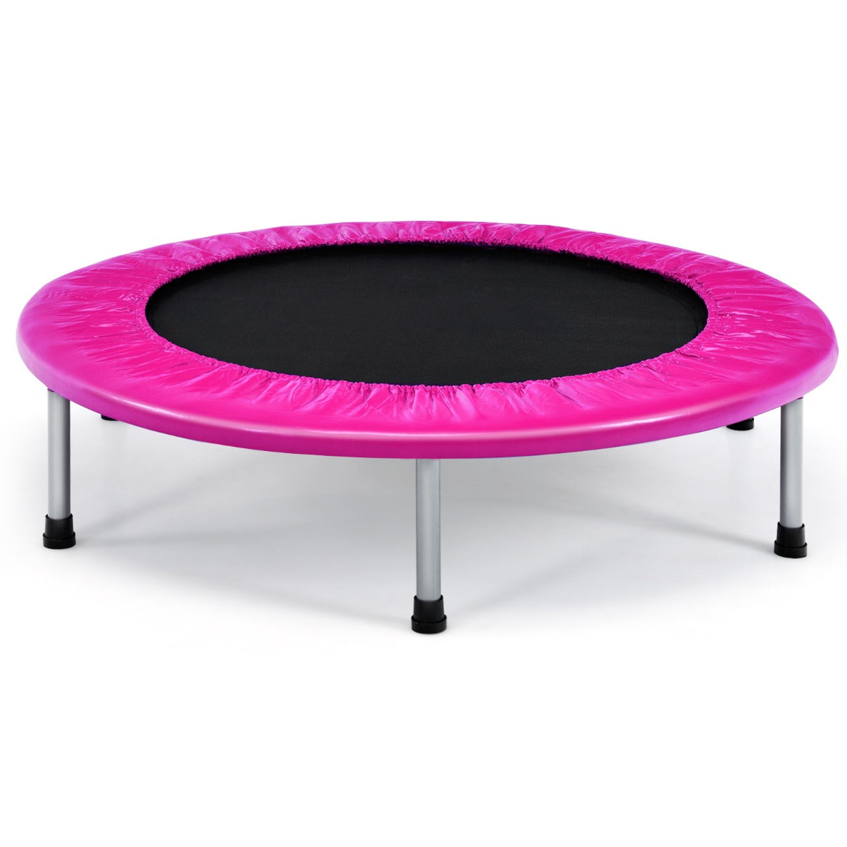 Hopfällbar – studsmatta mini för barn bärbar – Ø 97 cm – Rosa