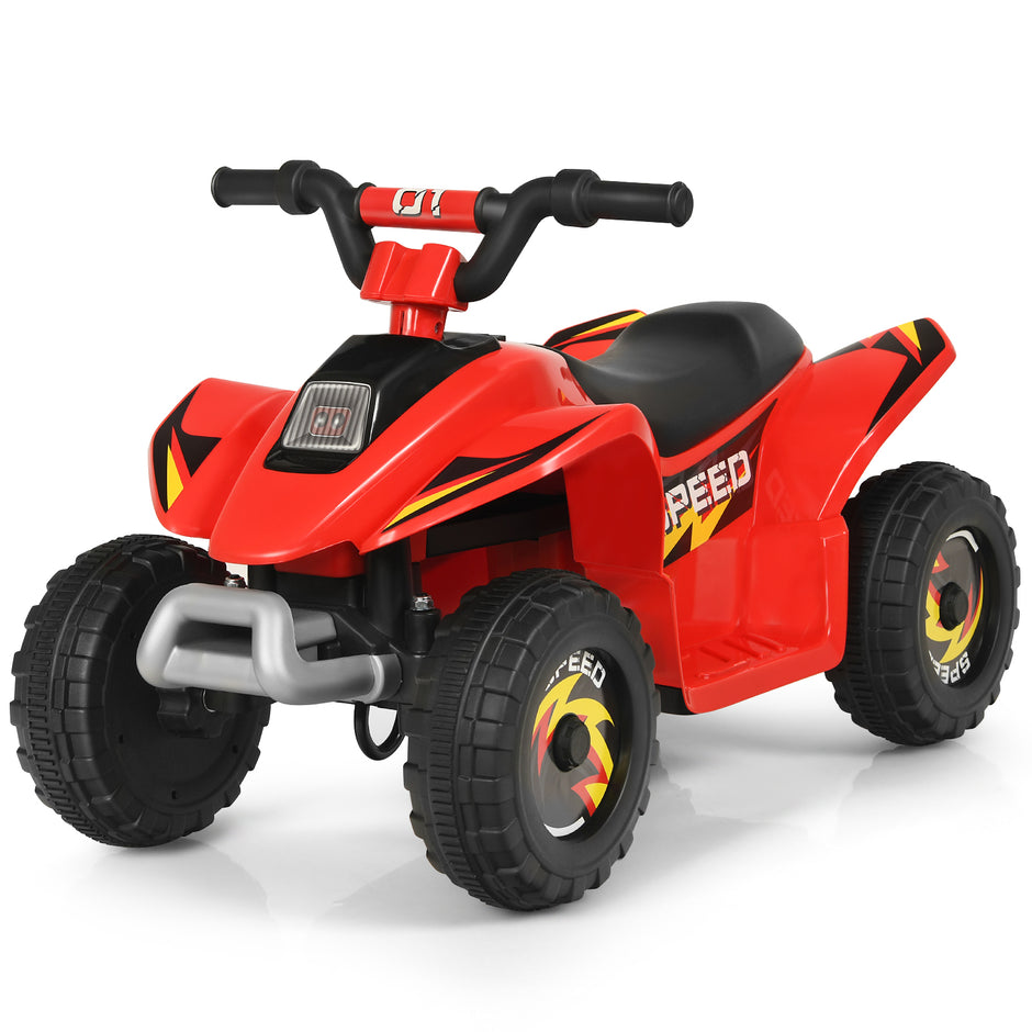 6V – Electric Kids Quad Mini Barnbil – 73 x 40 x 44,5 cm – Röd