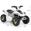 6V – batteridriven Quad Mini för småbarn – 73 x 40 x 44,5 cm – Vit