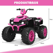 12V – Electric Kids Quad med Strålkastare Mini Musik och Horn – Rosa och svart