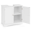 Tvättställsskåp – Badrumsskåp med dörrar U formade ben – 2 60 x 30 x 60 cm – Vit