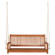 Svängbänk – Eucalyptusgunga med robusta rep Naturlig – 2 126 x 62 x 60 cm – Natur