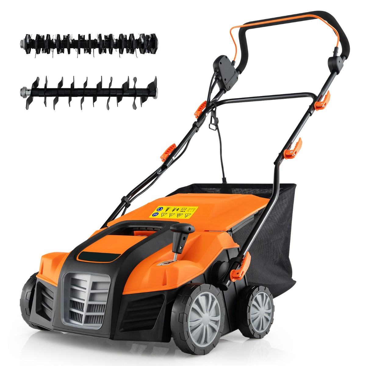 Elektrisk – rivare och gräsmattor 15A i gräsmatta med läges höjdjustering – 2 1 3 41 cm – Orange