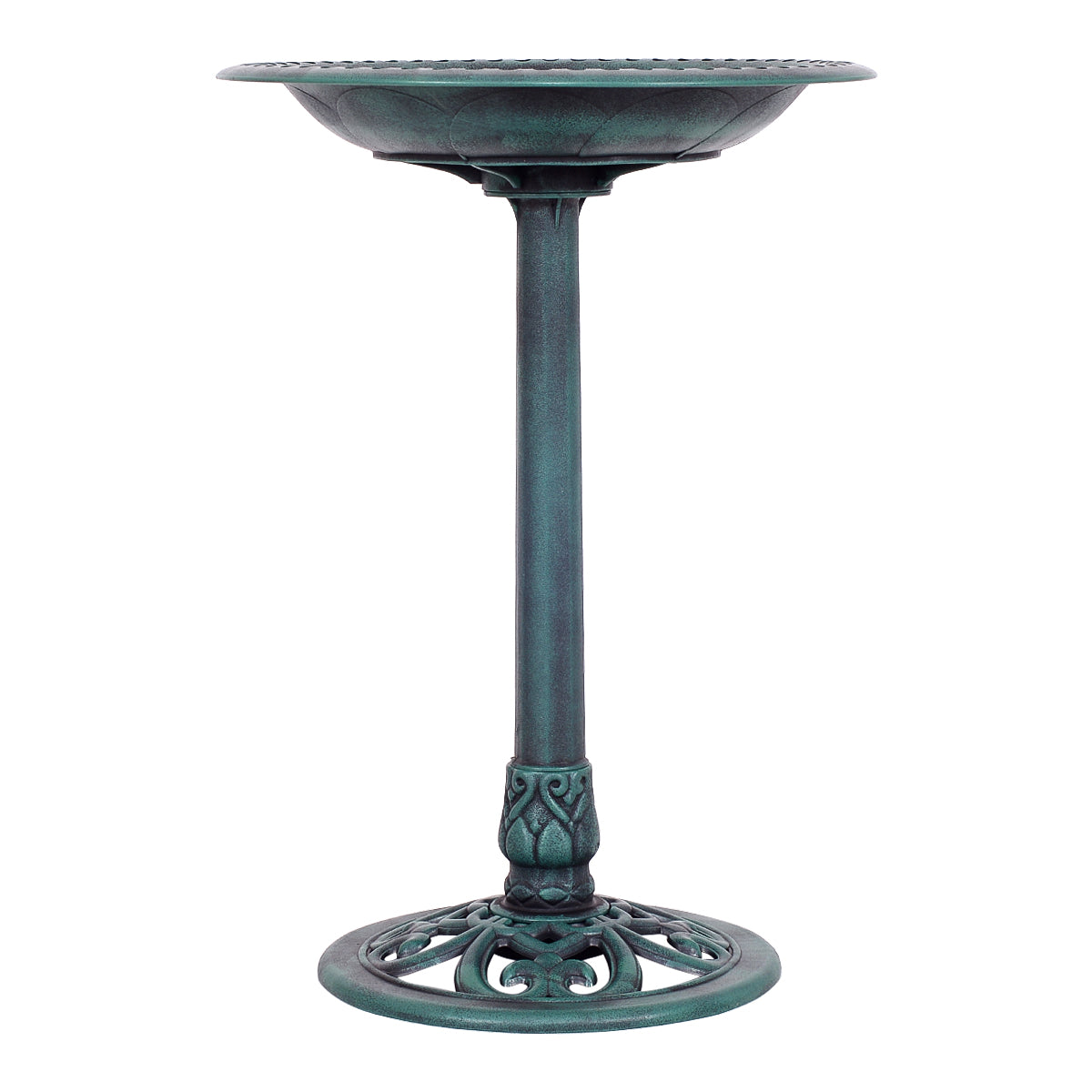Fågelbad – Fristående med stativ Fågeldricksstation – Ø 50 x 72 cm – Grön