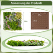 Förpackning – med Fyrkantiga inramade konstgjorda lövverk Väggkonst 3D Vägggrönska – 2 50 x 50 cm – Blommor