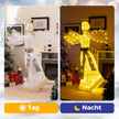 Upplyst – julängel med LED lampor dimensionell ängelfigur juldekoration – 100 3 – Guld
