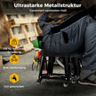 Verkstadspall – Verkstadsstol med verktygsbricka och verktygshållare – Svart