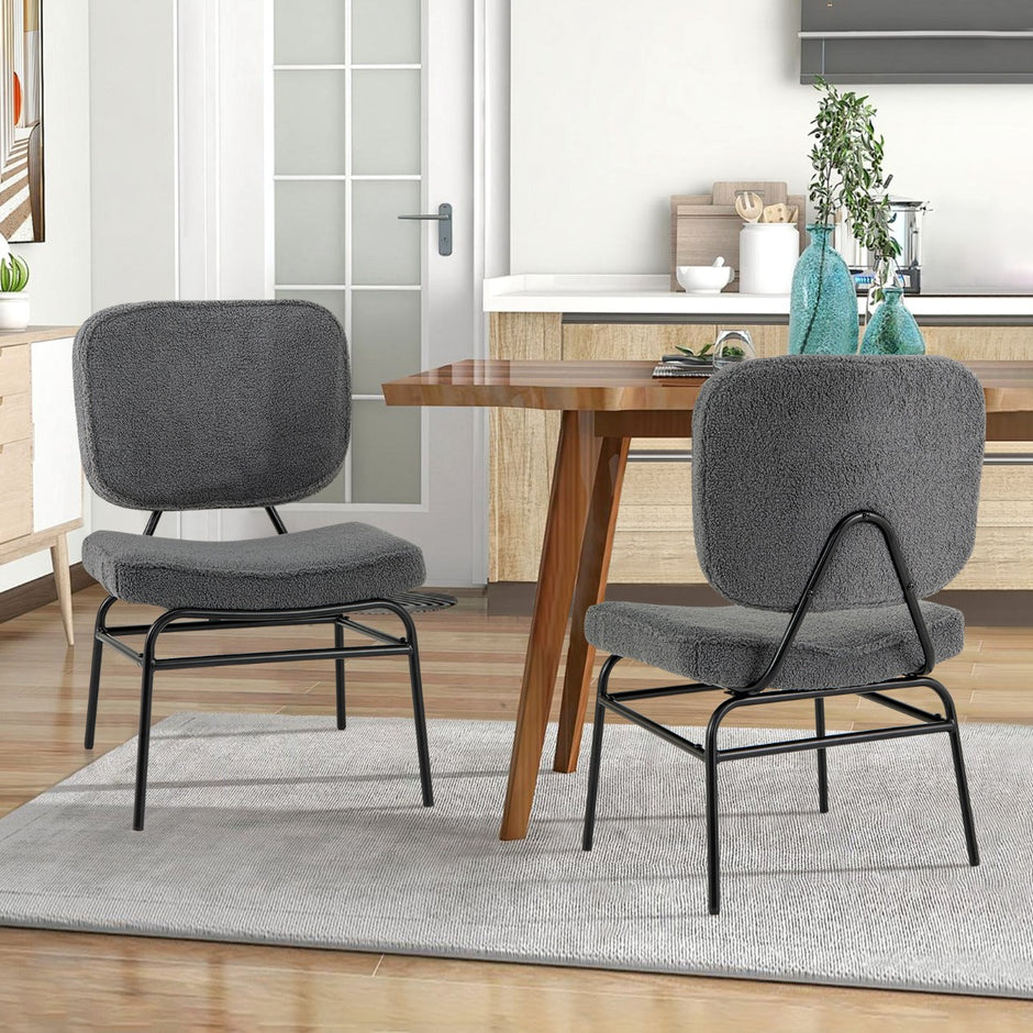 Matstol – med böjd sits ochamp; Ryggstöd Sherpa Köksstol Klädd – Grå