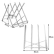 Hopfällbar – såghäst av stål med en lastkapacitet på kg, lätt bärbart sågstativ urtagna sågtänder för vedkapning – 100 – Silver